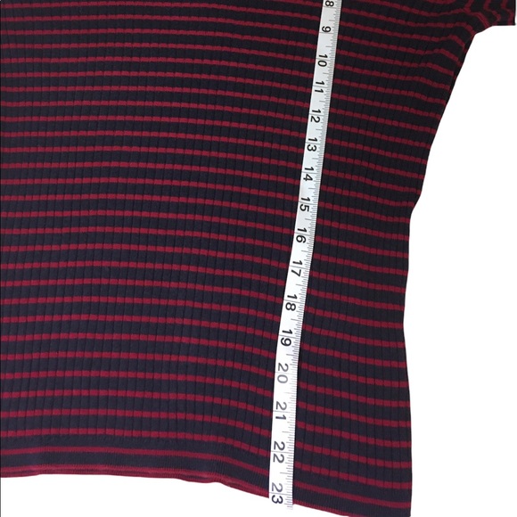 Talbots Turtleneck, Medium Petite, Navy/Red - Picture 3 of 3